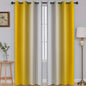 SimpleHome Ombre Room Darkening Curtains for Bedroom, Gradient Yellow to Grey White Light Blocking Thermal Insulated Grommet Window Curtain/Drapes for Living Room,2 Panels, 52x84 inches Length