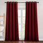 NICETOWN Blackout Curtain Panel Grommet - Home Decorations Thermal Insulated Solid Grommet Top Blackout Living Room Panels/Drapes for Gift (Burgundy Red, 1 Pair, 46 x 90-Inch)