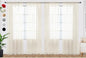 SpaceDresser Ivory Sheer Curtains 4 Panels Rod Pocket Semi-Sheer Curtain 96 Inches Long Light Filtering Voile Window Drapes for Bedroom Living Room Kitchen, Each 52W x 96L