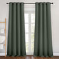 NICETOWN Blackout 90 inches Long Curtains for Living Room - Thermal Insulated Sound Dampening Grommet Room Darkening Window Treatments for Bedroom (Dark Mallard, 2 Panels, W46 x L90)