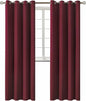 BGment Blackout Curtains for Living Room - Grommet Thermal Insulated Room Darkening Curtains for Bedroom, 2 Panels of 52 x 95 Inch, Burgundy