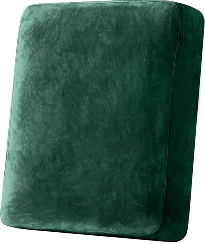 Couch Cover Stretch Velvet Sofa Cushion Cover 1-Piece - Elastic Washable Slipcover for Seat or Backrest, Couch Seat Covers for Sofas (Christmas Green)