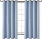 BGment Blackout Curtains for Living Room - Grommet Thermal Insulated Room Darkening Curtains for Bedroom, 2 Panels of 52 x 63 Inch, Spa Blue