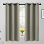 Yakamok Premium Room Darkening Thermal Insulated Curtains for Bedroom/Living Room - Classic Grommet Top (2 Panels, Taupe, 42 Inch by 63 Inch)