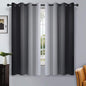SimpleHome Ombre Room Darkening Curtains for Bedroom, Light Blocking Gradient Black to Grey White Thermal Insulated Grommet Blackout Window Curtains/Drapes for Kids, 2 Panels, 52x63 inches Length