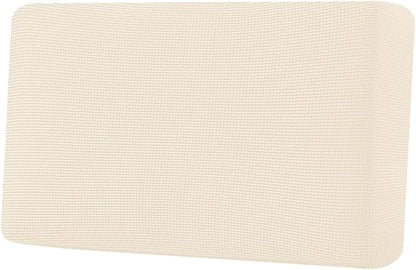 H.VERSAILTEX Super Stretch Individual Seat Cushion Covers Sofa Covers Couch Cushion Covers Slipcover Sets Thick Jacquard Textured Twill Fabric (1 Piece Loveseat Cushion Cover, Cream)