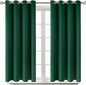 BGment Blackout Curtains - Grommet Thermal Insulated Room Darkening Bedroom and Living Room Curtain, Set of 2 Panels (52 x 54 Inch, Emerald)