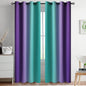 Yakamok Ombre Teal and Purple Curtains for Bedroom, Gradient Room Darkening Curtains 84 inches long,Grommet Thermal Insulated Light Blocking Window Drapes/Curtain for Living Room,52 x 84 Inch,2 Panels