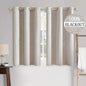 MIULEE 100% Blackout Linen Textured Curtains for Bedroom Solid Thermal Insulated Ivory Grommet Room Darkening Curtains & Drapes Luxury Decor for Living Room Nursery 42 x 63 Inch (2 Panels)