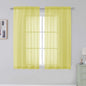 Simplebrand Rod Pocket Top Solid Voile Sheer Curtains for Bedroom, 54 Inch Length Drapes Set of 2, Lightweight and Light Filtering Elegant Lemon Curtains Panels Window Treatment, 42W×54L, Lemon