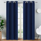 Yakamok Room Darkening Grommet Window Blackout Drapes Thermal Insulated Navy Blue Blackout Curtains for Bedroom(38Wx84L, 2 Panels)