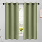 Yakamok Room Darkening Blackout Curtains for Bedroom,Thermal Insulated Grommet Top Light Blocking Window Drapes for Living Room,42W x 63L,Sage Green,2 Panels