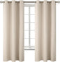BGment Champagne Curtains 63 Inch Long - Wedding & Party Backdrop Drapes Elegant Room Darkening Thermal Insulated Window Treatments for Birthday Home Decor, Set of 2 Panels, 42 x 63 Inch
