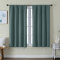 Simplebrand Ava Dark Green Short Blackout Curtains for Bedroom 54 Inches Long 2 Panels Set, Solid Thermal Insulated, Energy Saving Window Treatment Curtains Blackout Drapes, W40 x L54 Inch, Dark Green