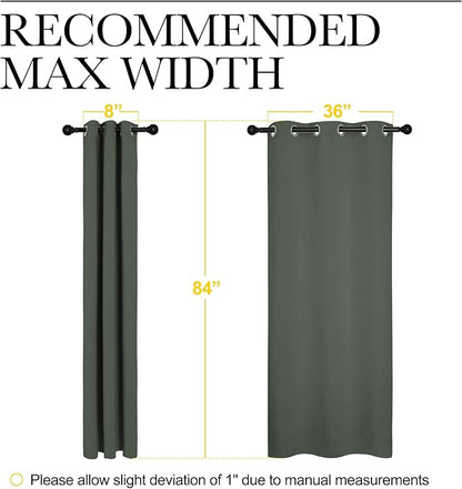 NICETOWN Window Treatment Thermal Insulated Solid Grommet Blackout Curtains/Drapes for Bedroom (Dark Mallard, Set of 2 Panels, 42 by 84 Inch)