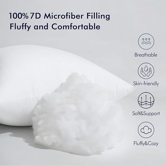 MIULEE Throw Pillow Insert Premium Pillow Stuffer Sham Rectangle for Decorative Cushion Bed Couch Sofa 14x40 Inch