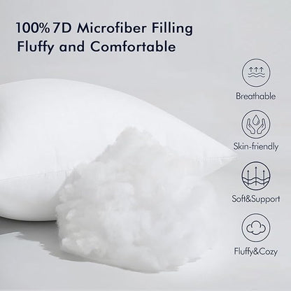 MIULEE Throw Pillow Insert Premium Pillow Stuffer Sham Rectangle for Decorative Cushion Bed Couch Sofa 14x24 Inch
