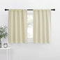 NICETOWN RV Blackout Curtains for Camper Windows, Beige, 34" x 36", Set of 2, Kitchen Curtains, Short Blackout Drapes, Thermal Insulated Rod Pocket Window Treatment Draperies for Nursery
