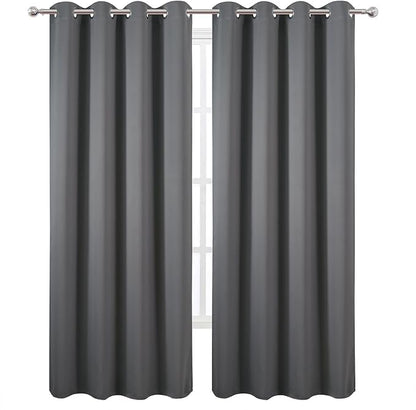 LEMOMO Blackout Curtains 52 x 120 Inch Long Frost Grey Curtains Set of 2 Panels Room Darkening Curtains for Bedroom and Living Room