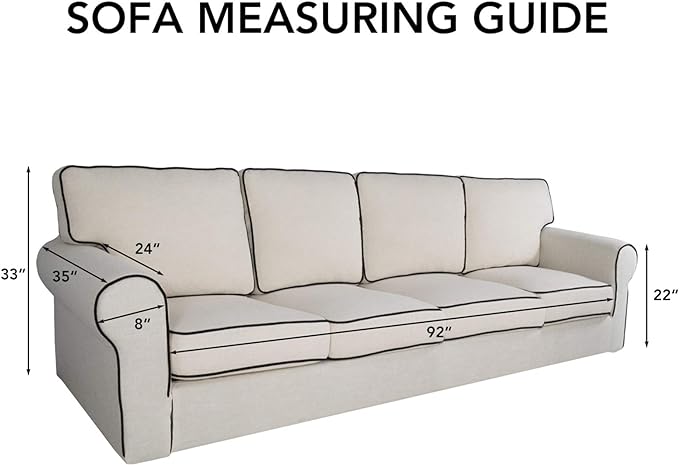 PureFit Super Stretch 4 Seater Sofa Slipcover – Spandex Non Slip Soft Couch Sofa Cover, Washable Furniture Protector with Non Skid Foam and Elastic Bottom for Kids, Pets （XX Large, Peacock Blue）