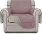 Easy-Going Chair Sofa Slipcover Reversible Sofa Cover Water Resistant Couch Cover Furniture Protector Cover with Elastic Straps for Pets Kids Children Dog Cat (Chair, Pink/Beige)