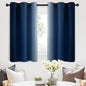 SimpleHome Ombre Room Darkening Curtains 36 inches Length for Bedroom,Grommet Gradient Light Blocking Blue Gradient Window Curtains for Living Room,2 Panels, 42x36 inches