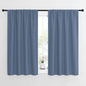 NICETOWN Kitchen Curtains, Short Blackout Curtains & Drapes, Small Window Rod Pocket Draperies for Bedroom (Stone Blue, 42 inches Wide x 54 inches Long, Set of 2)