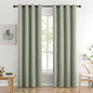 MIULEE Blackout Curtains for Bedroom Living Room Thermal Insulated Room Darkening Grommet Top Solid Light Blocking Drapery Set of 2 Window Panels 52 x 72 Inches Sage Green