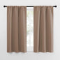 NICETOWN Kitchen Window Blackout Curtains - Window Treatment Thermal Insulated Rod Pocket Small Blackout Draperies/Drapes for Bedroom/Kitchen (Cappuccino, Set of 2, 34 inches Wide by 54 inches Long)
