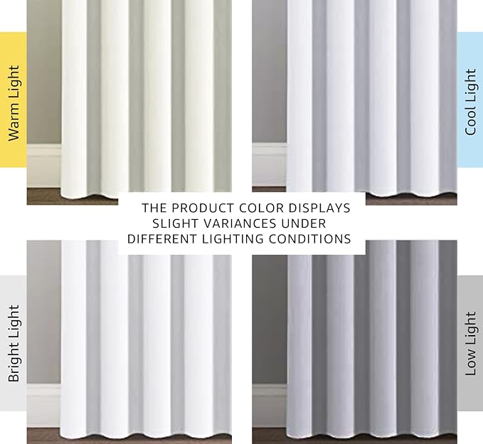 H.VERSAILTEX Patio White Curtains 100x84 Inches for Sliding Door Extral Wide Blackout Curtain Panels Thermal Insulated Room Divider - Grommet Top, 7' Tall by 8.5' Wide
