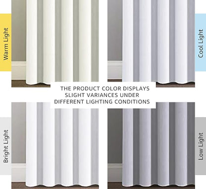 H.VERSAILTEX Patio White Curtains 100x84 Inches for Sliding Door Extral Wide Blackout Curtain Panels Thermal Insulated Room Divider - Grommet Top, 7' Tall by 8.5' Wide