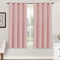 H.VERSAILTEX Blackout Curtain for Living Room Thermal Insulated Window Treatment Curtain Extra Long 63 inch Length Energy Saving Solid Grommet Top, One Panel, Baby Pink, 52" W x 63" L