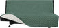 Easy-Going Futon Sofa Slipcover - Reversible Armless Couch Cover - Water Resistant for Pets & Kids (Cyan/Ivory)