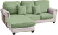 Couch Cover 3-Piece Elastic Velvet Couch Cushion Covers & Chaise Slipcovers for L-Shaped Sofas, Sofa Seat Covers Washable, Soft Cover for Couches (2 Seater + Chaise, Avocado Green)