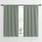 NICETOWN Window Curtains Blackout Drapes - Thermal Insulated Solid Rod Pocket Blackout Curtains/Draperies for Living Room (Greyish Green, One Pair, 42 by 54-Inch)