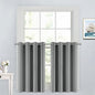 Yakamok 36 Inch Curtains Blackout Window Curtains for Kitchen, Grommet Room Darkening Thermal Insulated Sunlight Block Drapes for Living Room, W 52 x L 36, Dove Grey, 2 Panels