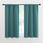NICETOWN Kitchen Curtains Blackout Drapes & Curtains, Energy Smart Window Treatment Curtain Panels for Bedroom (Sea Teal, 34 in x 54 in (W x L), Set of 2)