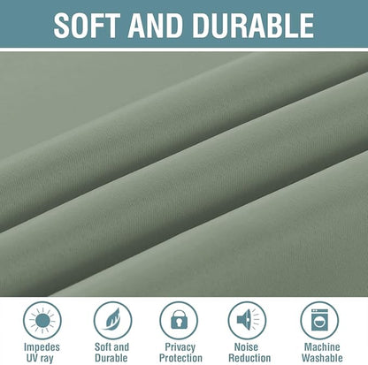 H.VERSAILTEX Blackout Curtain for Living Room Thermal Insulated Window Treatment Curtain Extra Long 96 inch Length Energy Saving Solid Grommet Top Blackout Drape, One Panel, Cyan, 52" W x 96" L