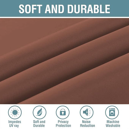 H.VERSAILTEX Blackout Curtain for Bedroom Thermal Insulated Window Treatment Curtain 54 inch Length Energy Saving Solid Grommet Top Blackout Drape, One Panel, Washed Spice, 52" W x 54" L