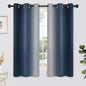 Yakamok Room Darkening Ombre Curtains 63 Inch Length, Navy Blue and Greyish White Thermal Insulated Gradient Color Curtains,Light Blocking Grommet Window Drapes for Bedroom,42 Inch Width,2 Panels