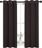 NICETOWN Blackout Curtain Panels for Bedroom Window, Triple Weave Microfiber Energy Saving Thermal Insulated Solid Grommet Blackout Draperies and Drapes (1 Pair, 29 inch by 45 inch, Toffee Brown)