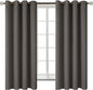 BGment Blackout Curtains for Bedroom - Grommet Thermal Insulated Room Darkening Curtains for Living Room, Set of 2 Panels (52 x 63 Inch, Grey)
