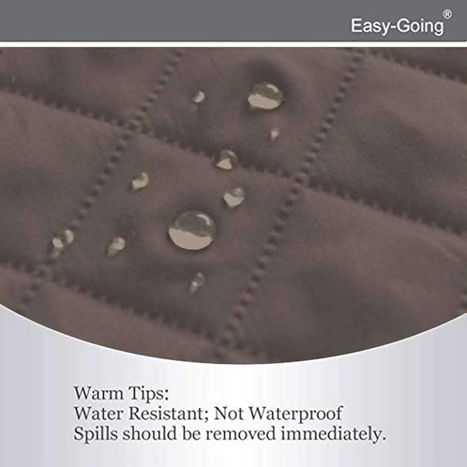 Easy-Going Reversible Oversized Couch Cover for 3 Cushion Couch Sofa Cover for Dogs Water Resistant Furniture Protector Cover with Foam Sticks for Pet Cat (Oversized Sofa, Taupe/Ivory)