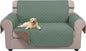 U-NICE HOME Loveseat Sofa Cover Reversible Couch Covers for 2 Cushion Couch for Dogs Furniture Protector Cover with Elastic Straps Water Resistant(Loveseat Small, Greyish Green/Taupe)