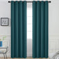 Yakamok Blackout Curtains for Bedroom 2 Panels Set 72 Inch Length Thermal Insulated Room Darkening Dark Black Out Drapery Grommet Window Treatments Drapes for Living Room,52x96, Dark Teal