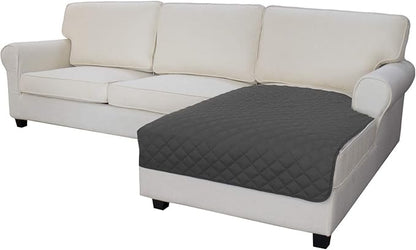 Easy-Going Sectional Couch Covers for Dogs L Shape Sofa Cover Reversible Sofa Slipcover Chaise Lounge Cover Furniture Protector Cover for Pets Dog Cat (42 x 52 inches, Dark Gray/Dark Gray)