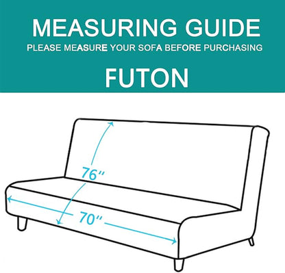 U-NICE HOME Futon Sofa Covers Reversible Sofa Slipcover Armless Couch Cover Furniture Protector Water Resistant (Futon, Brown/Beige)