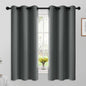 Yakamok 63 Inch Length Blackout Curtains for Bedroom, Thermal Insulated Room Darkening Grommet Top Window Drapes for Living Room,Dark Grey,42W x 63L,2 Panels