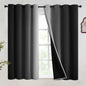 SimpleHome Ombre Room Darkening Curtains for Bedroom, Gradient Black to Grey White Light Blocking Thermal Insulated Grommet Window Curtains/Drapes for Living Room,2 Panels, 52x45 inches Length