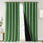 NICETOWN Total Shade Curtains and Draperies, Forest Green, Package of 2, 62 inches Wide x 95 inches, LongHeavy-Duty Full Light Shading Drapes with Black Liner Backing for Villa/Hall/Dorm Window